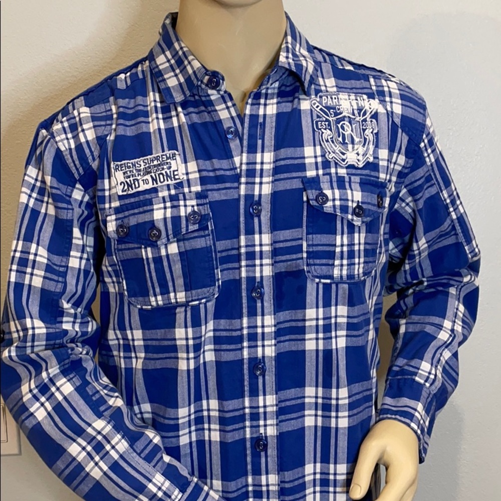 Parish Men’s Design Long Sleeve Button Down Shirt